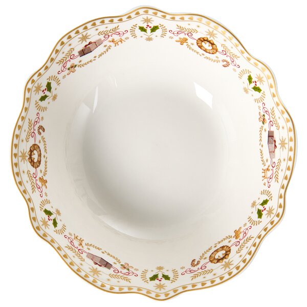 20-dielna sada jedálenského riadu biela porcelánový riad pre 4 osoby taniere a šálky vianočný motív