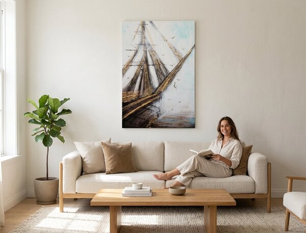 Maľovaný obraz na stenu ABSTRAKT 60x90 cm - Klasický 2 cm