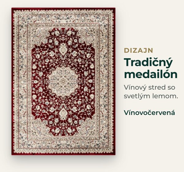 Angel Carpet, Kusový koberec Sultan 12 Red, 80x150, červená, kancelária