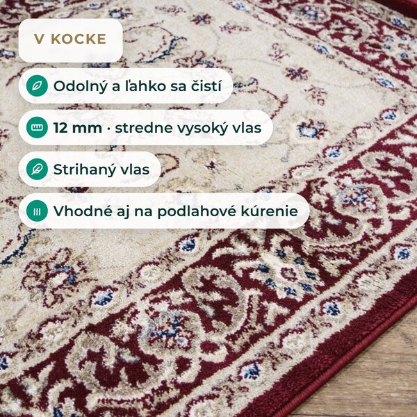 Angel Carpet, Kusový koberec Sultan 21 Red, 80x150, červená, kancelária