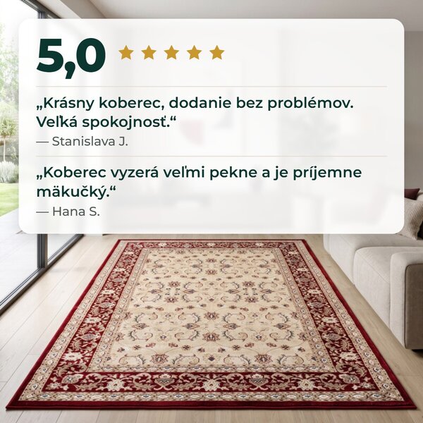 Angel Carpet, Kusový koberec Sultan 21 Red, 80x150, červená, kancelária