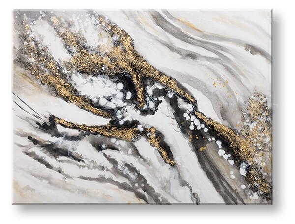 Maľovaný obraz na stenu ABSTRAKT 120x90 cm - 120×90 cm / Klasický 2 cm