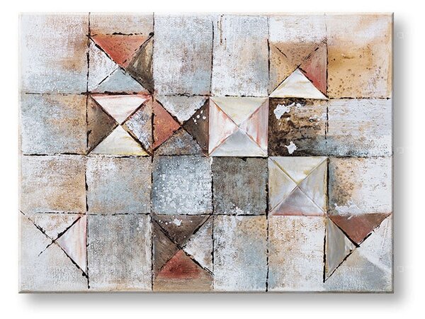Maľovaný obraz na stenu ABSTRAKT 80x60 cm - 80×60 cm / Klasický 2 cm