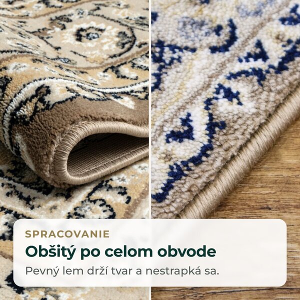 Angel Carpet, Kusový koberec Sultan 42 Beige, 80x150, béžová, kancelária