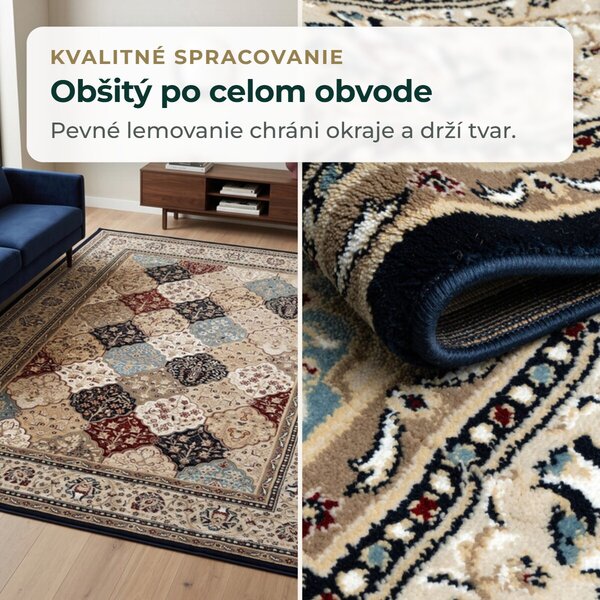 Angel Carpet, Kusový koberec Sultan 25 Blue/red, 80x150, viacfarebná, kancelária