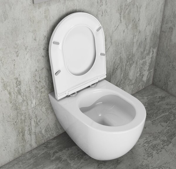 Isvea Isvea, INFINITY závesná WC misa, Rimless, 36,5x53cm, biela, 10NF02005