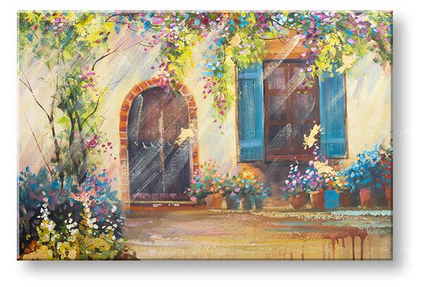 Maľovaný obraz na stenu DEŇ VO FLORENCII 90x60 cm - 90×60 cm / Klasický 2 cm