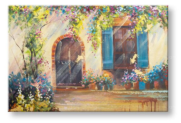 Maľovaný obraz na stenu DEŇ VO FLORENCII 90x60 cm - 90×60 cm / Klasický 2 cm
