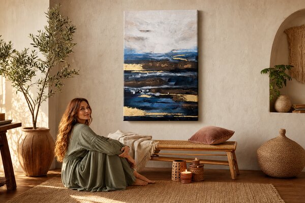 Maľovaný obraz na stenu KRAJINA 60x90 cm - 60×90 cm / Klasický 2 cm