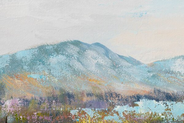 Maľovaný obraz na stenu KRAJINA 100x40 cm - 100×40 cm / Klasický 2 cm