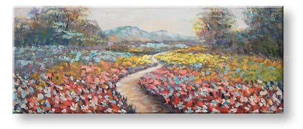 Maľovaný obraz na stenu KRAJINA 100x40 cm - 100×40 cm / Klasický 2 cm
