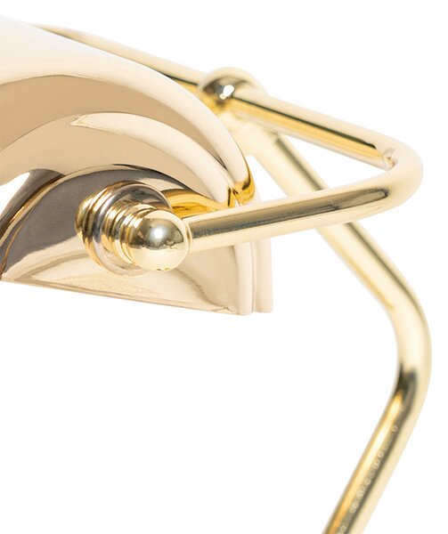 Klasická stolná lampa/notárska lampa mosadz - Banker