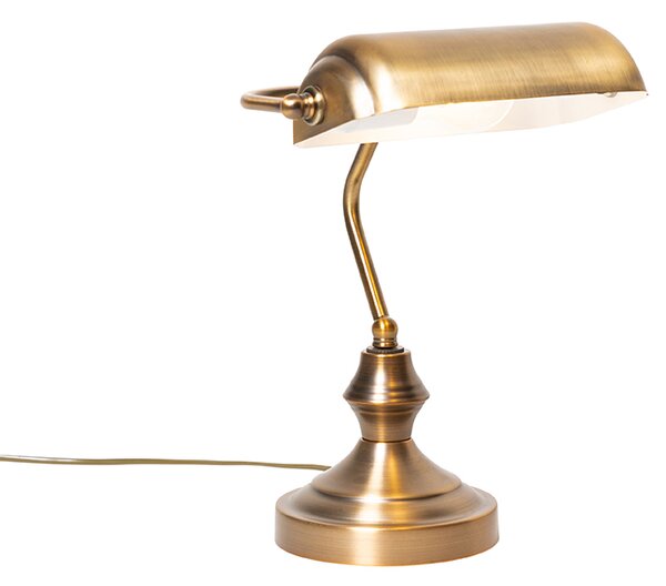 Klasická stolná lampa/notárska lampa bronzová - Banker