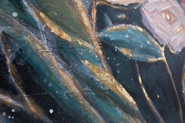 Maľovaný obraz na stenu KVETY 100x50 cm - 100×50 cm / Klasický 2 cm