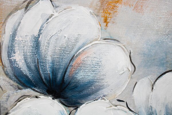 Maľovaný obraz na stenu KVETY 100x50 cm - 100×50 cm / Klasický 2 cm