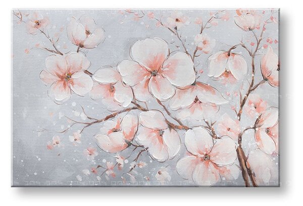 Maľovaný obraz na stenu KVETY 90x60 cm - 90×60 cm / Klasický 2 cm