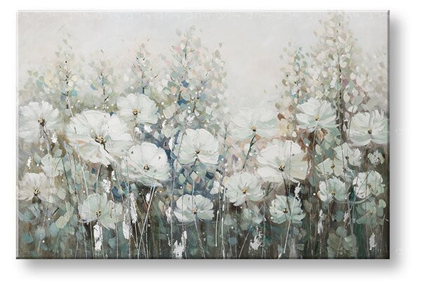 Maľovaný obraz na stenu KVETY 120x80 cm - 120×80 cm / Klasický 2 cm