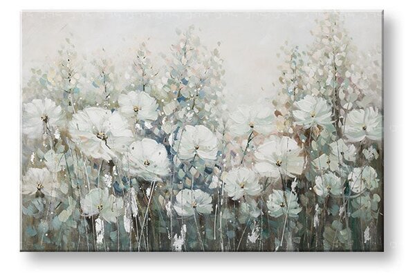Maľovaný obraz na stenu KVETY 120x80 cm - 120×80 cm / Klasický 2 cm