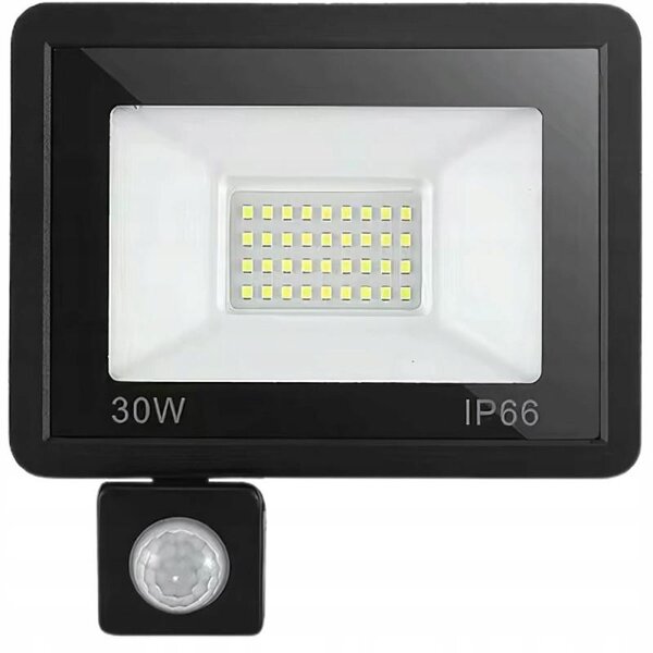 Verk 12348 Halogénové LED bodové svietidlo s senzorom súmraku a pohybu 30 W, 6000 K, IP66