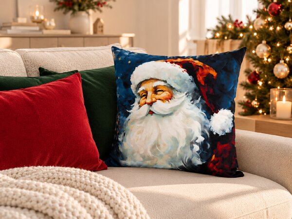 Vianočný obrus Luskáčik Karo 50×100 cm + obliečka Mikuláš 40×40 cm ZADARMO