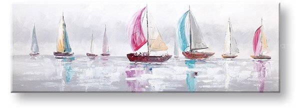 Maľovaný obraz na stenu LODE 120x40 cm - 120×40 cm / Klasický 2 cm