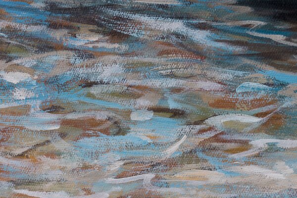 Maľovaný obraz na stenu LOĎKA 120x90 cm - 120×90 cm / Premium 4 cm