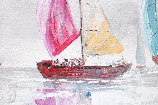 Maľovaný obraz na stenu LODE 120x40 cm - 120×40 cm / Klasický 2 cm