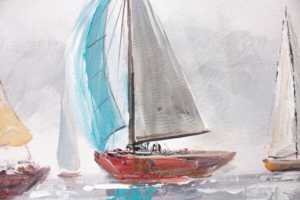 Maľovaný obraz na stenu LODE 120x40 cm - 120×40 cm / Klasický 2 cm