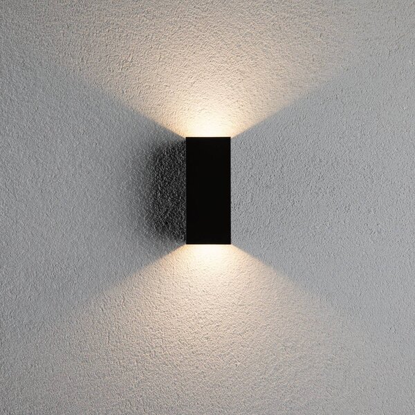 Paulmann Flame vonkajšie svetlo 2p 15,5cm antracit, Čierna, Hliník, Moderný, Nástenné svietidlo