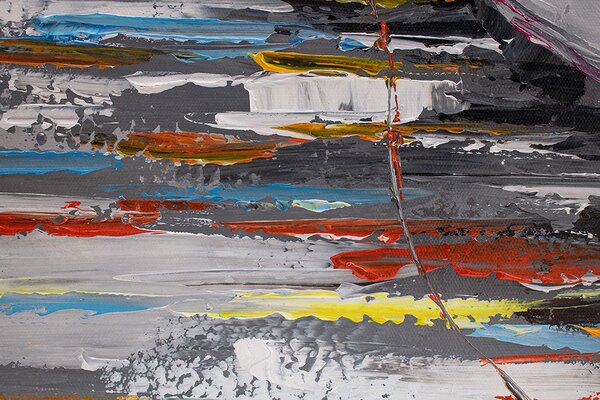 Maľovaný obraz na stenu LOĎKY 90x60 cm - 90×60 cm / Premium 4 cm