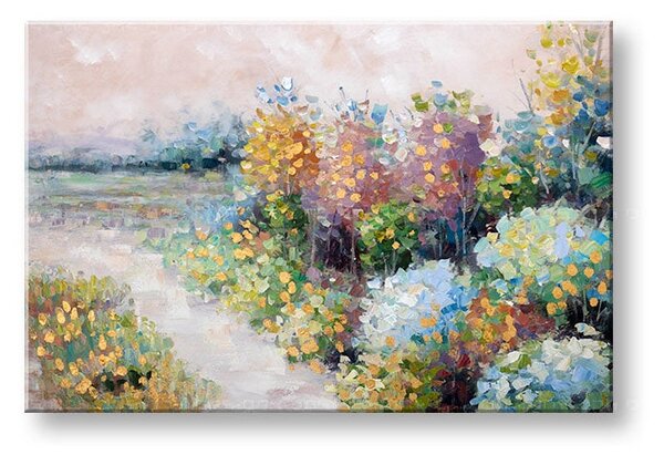 Maľovaný obraz na stenu LÚKA 90x60 cm - 90×60 cm / Premium 4 cm