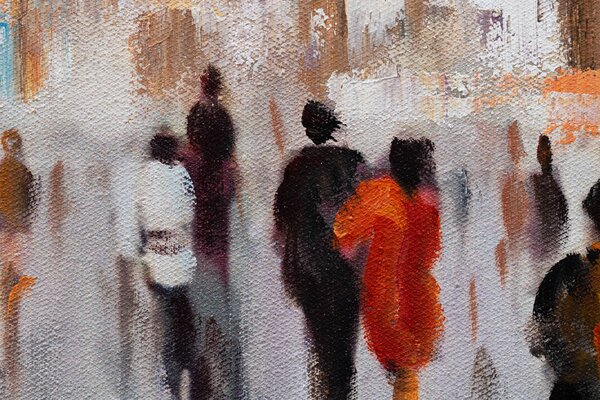 Maľovaný obraz na stenu MESTO 120x80 cm - 120×80 cm / Klasický 2 cm