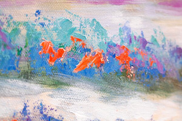 Maľovaný obraz na stenu LÚKA 120x40 cm - 120×40 cm / Klasický 2 cm