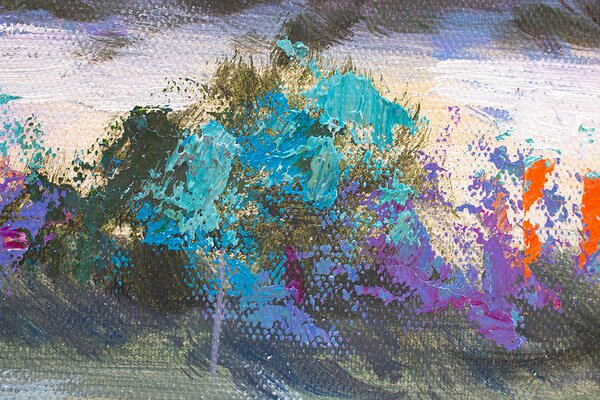 Maľovaný obraz na stenu LÚKA 120x40 cm - 120×40 cm / Klasický 2 cm