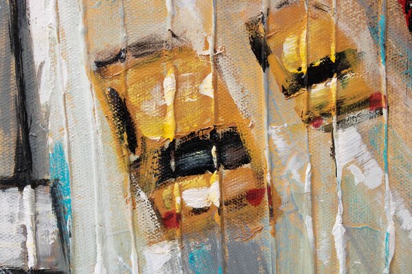 Maľovaný obraz na stenu MESTO 70x70 cm - 70×70 cm / Klasický 2 cm
