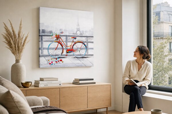 Maľovaný obraz na stenu PARÍŽ 50x50 cm - 50×50 cm / Klasický 2 cm