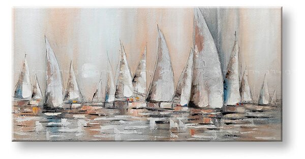 Maľovaný obraz na stenu PLACHETNICE 140x70 cm - 140×70 cm / Klasický 2 cm
