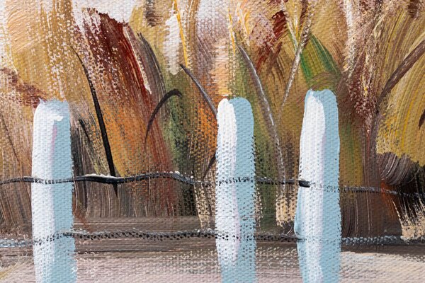 Maľovaný obraz na stenu PLÁŽ 100x50 cm - 100×50 cm / Klasický 2 cm