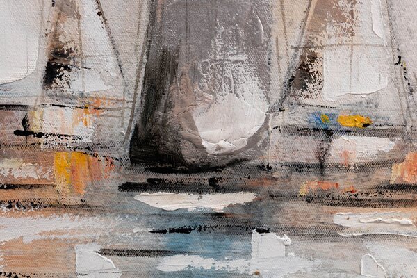 Maľovaný obraz na stenu PLACHETNICE 140x70 cm - 140×70 cm / Klasický 2 cm