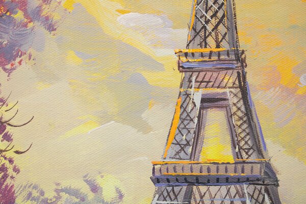 Maľovaný obraz na stenu PRECHÁDZKA V PARÍŽI 60x90 cm - 60×90 cm / Klasický 2 cm