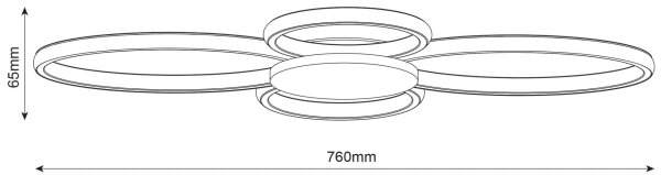 LED Stropné svietidlo SABINA LED/38W/230V kaučukovník
