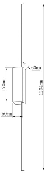 LED nástenné svietidlo AISHA LED/20W/230V 4000K 120 cm zlaté