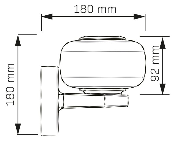LED vonkajšie nástenné svietidlo MALAGA LED/12W/230V IP44 čierne