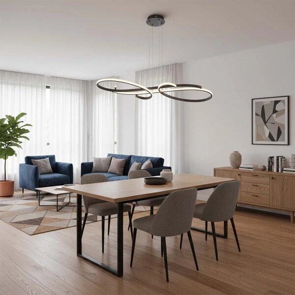 LED luster na lanku VIOLIN LED/40W/230V čierny