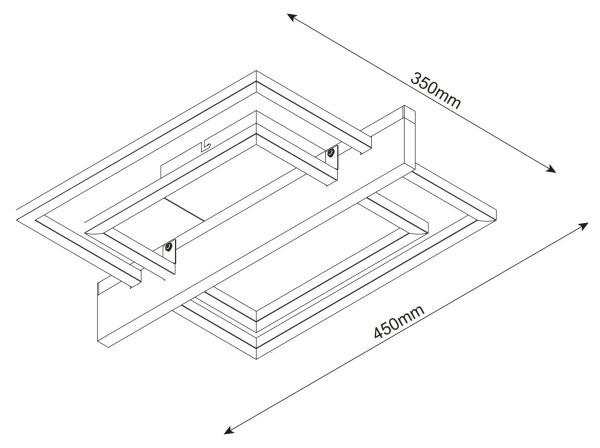 LED Stropné svietidlo LARYSA LED/23W/230V 35x45 borovica