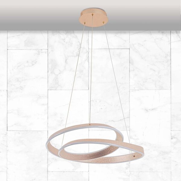 LED luster na lanku GLOW LED/75W/230V 4000K pr. 60 cm zlatý