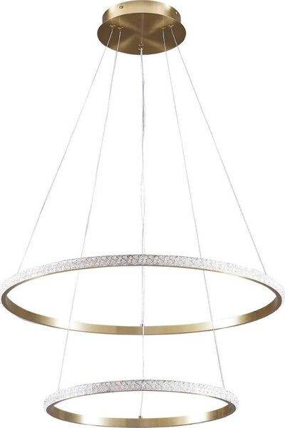 LED luster na lanku DIANA LED/44W/230V 4000K priemer 59 cm zlatý