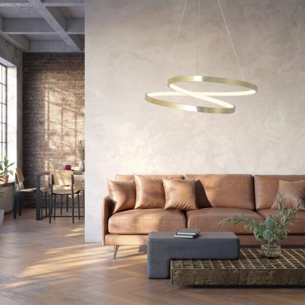 LED luster na kábli ZEFIRA LED/40W/230V 4000K priemer 50 cm zlatý