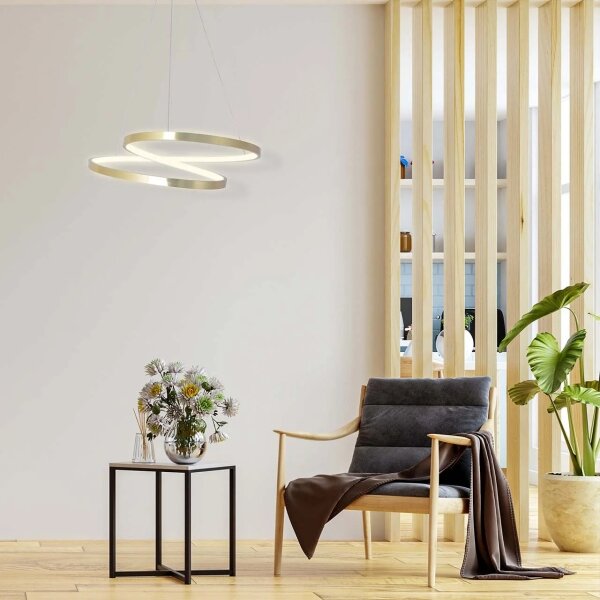 LED luster na kábli ZEFIRA LED/40W/230V 4000K priemer 50 cm zlatý