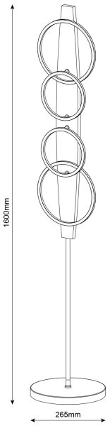 LED stojacia lampa MELISA LED/25W/230V borovica